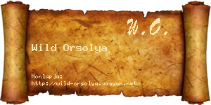 Wild Orsolya névjegykártya